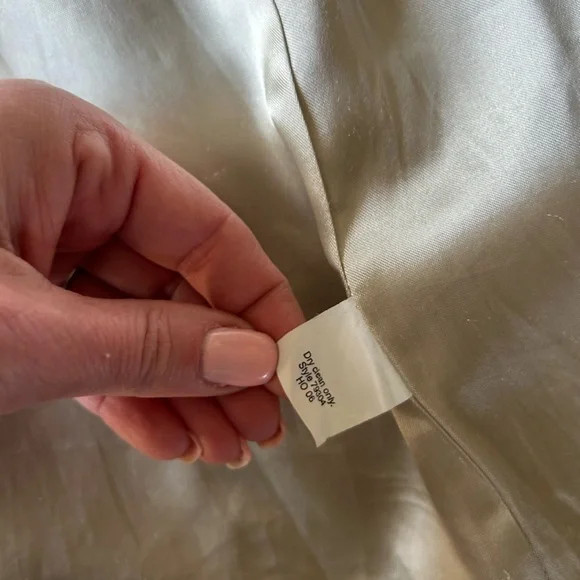 J.Crew Cashmere Wool Women’s Winter Pea Coat 16 beige Classic Longline Y2K - Picture 6 of 15